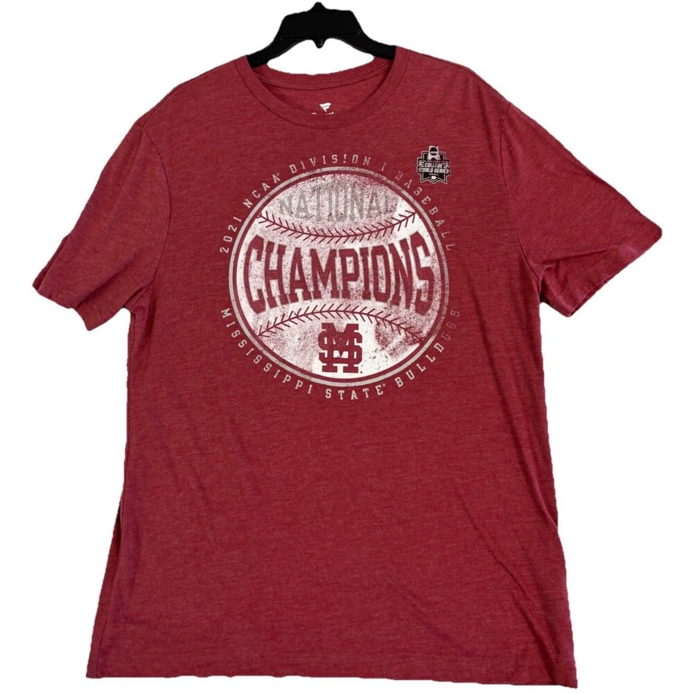 Mississippi State Bulldogs 2021 National Champions Baseball T Shirt Men’s LG